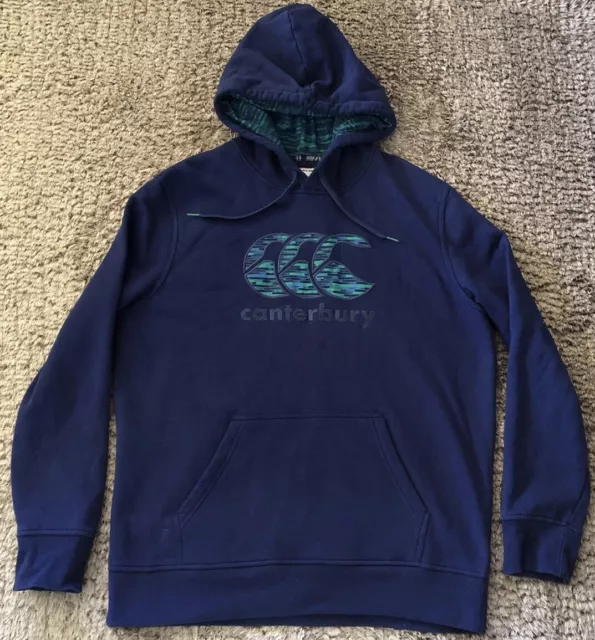 103 Canterbury Uglies Sweat Shirt Top Hoodie Pocket Blue CCC Mens Size XL