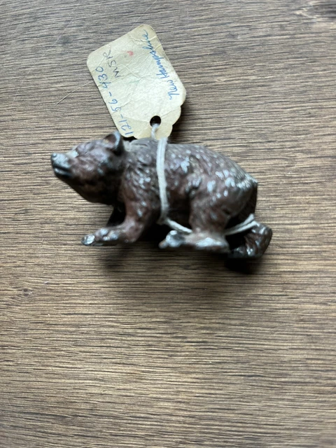 Antique Metal Bear Figurine