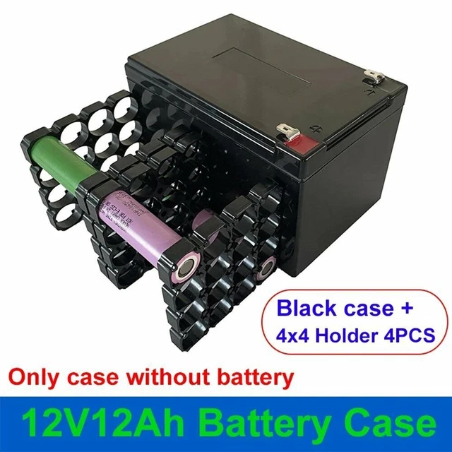 DIY 12V 4S4P Rechargeable 18650 Storage Box Battery Case + Holder Kit