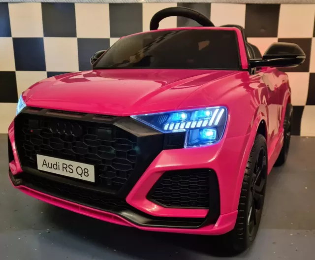 Audi Q8 12V Auto Bambini Rosa con RC - 1 persona Ride-On Divertimento 2