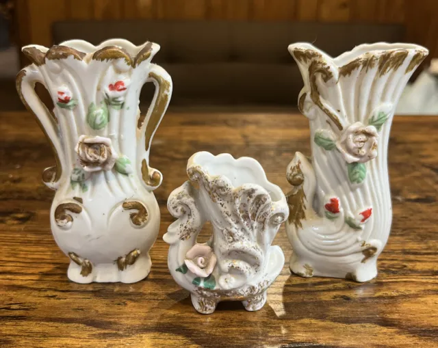 Vintage Estate Vase Figurines Japan