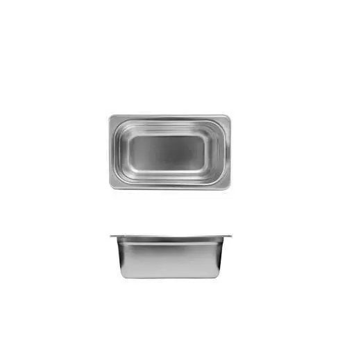 6x Bain Marie Tray / Steam Pan / Gastronorm 1/9 Size 100mm Deep Stainless Steel