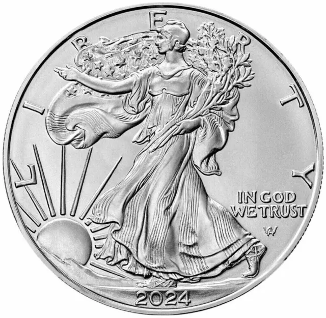 2024 $1 American Silver Eagle Coin 1 oz BU