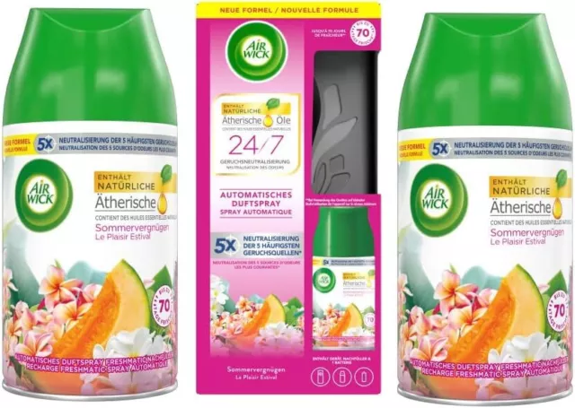 Air Wick Freshmatic Starter-Set Sommervergnügen Lufterfrischer Raumduft 3x 250ml