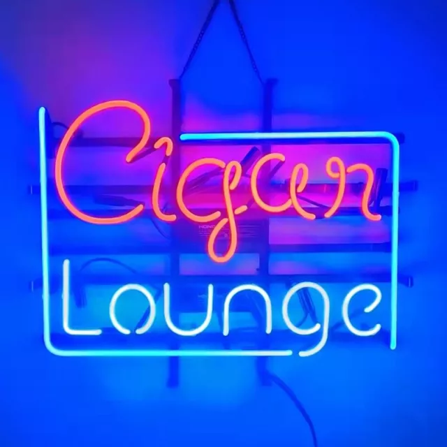 Cigar Lounge Neon Sign 19x15  Lamp Bar Pub Store Wall Deocr Artwork Gift