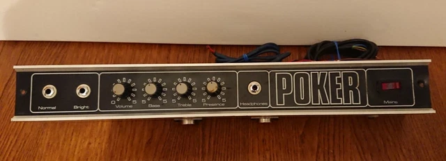 Vintage POKER  Combo BASS Guitar Amplifier Amp Head Unit Only