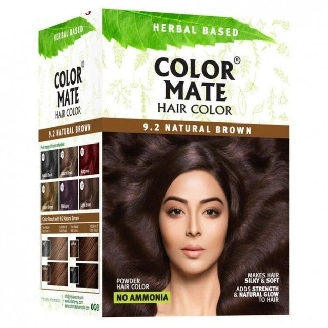 COLOR MATE HERBAL Based Hair Color Natural Brown9.2 150 Gram Pack of