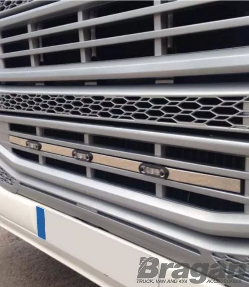 Front Grill Chrome Trim For Volvo FH4 Truck Stainless Steel Piece Strip + LEDs