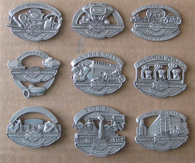 HARLEY DAVIDSON 100TH ANNIVERSARY FACTORY PIN SET 60.00 PicClick