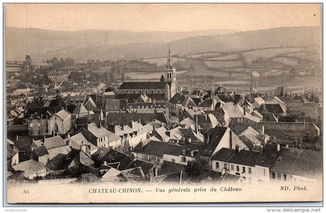 58 CHATEAU CHINON - vue generale prise du chateau