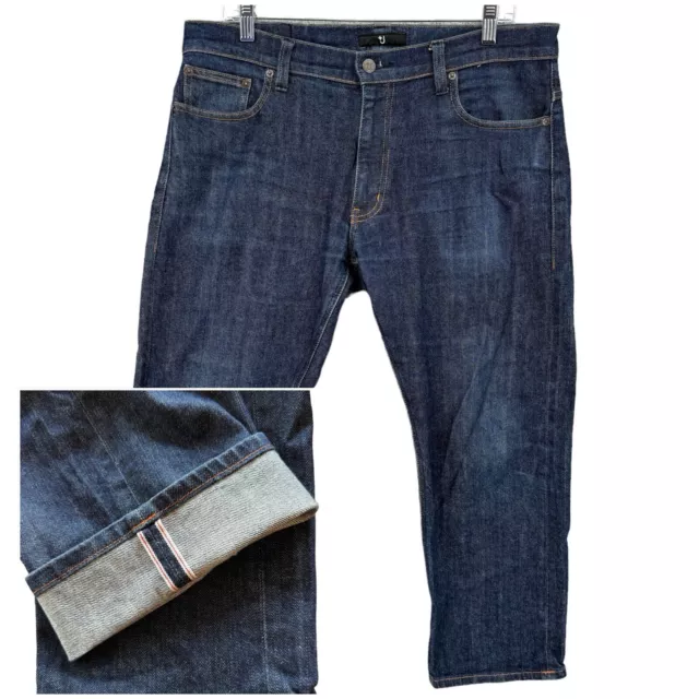 Uniqlo +J Size 34 Selvedge Blue Straight Leg Men's Jeans