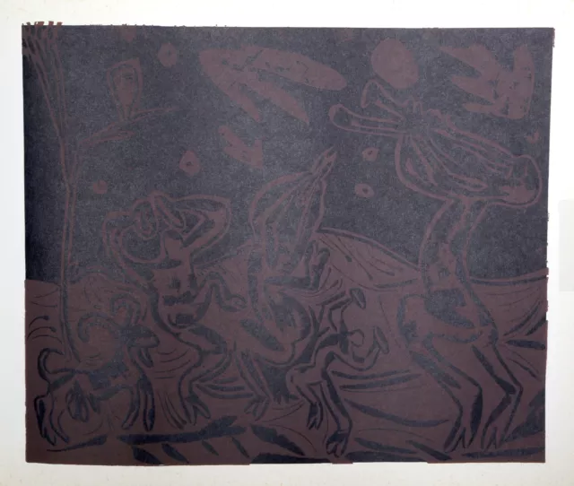 Pablo Picasso, Les Danseurs Au Hibou (33 ), Linograbado