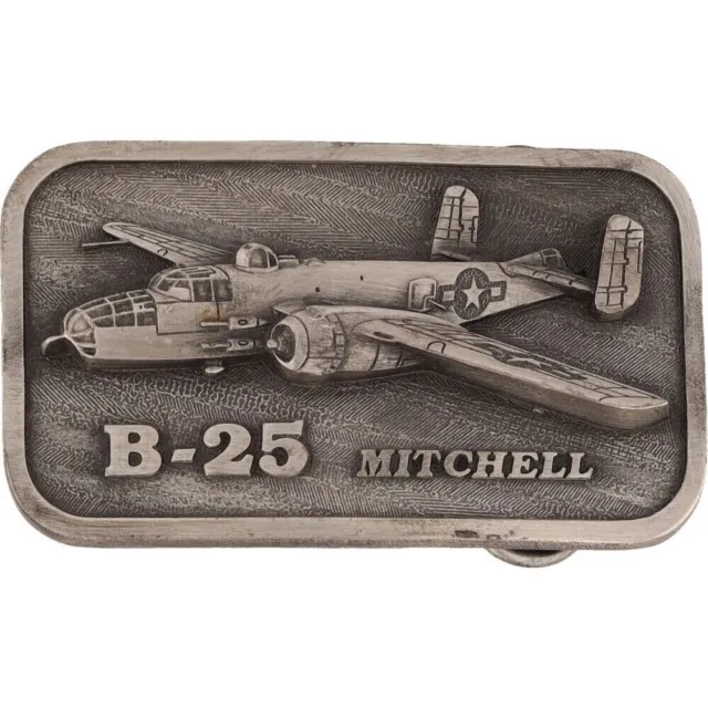 New B 25 Mitchell Aircraft Airplane B25 Ww2 Bomber Wwii NOS Vintage Belt Buckle