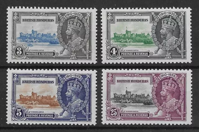 Br Honduras 1935 Silver Jubilee Set SG143-146 Mint Cat£28