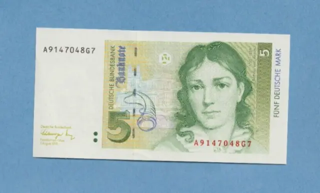 Germany - 1991 - 5 Marks Banknote - Almost Uncirculated