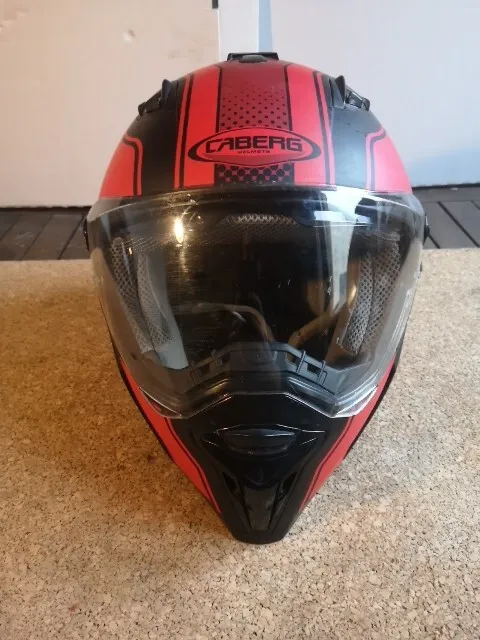 CABERG Integralhelm Stunt Matt Rot - Schwarz Gr. XL Top Angebot!