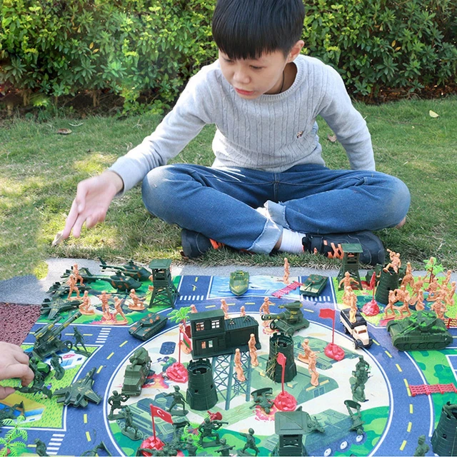 Simulation Armee Männer Spielset, mit Aufbewahrungsbox Szene Modell Spielset