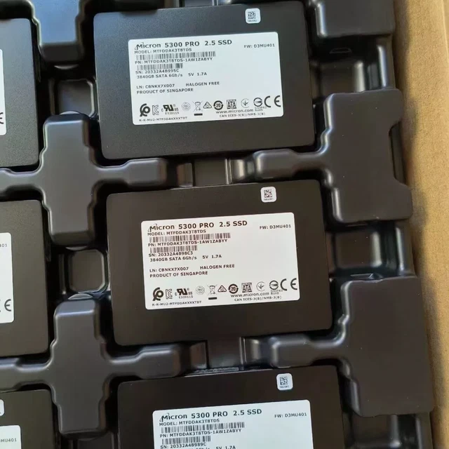 NEW MICRON 5300 Pro Enterprise 3.84TB SATA 6G 2.5" MTFDDAK3T8TDS ...