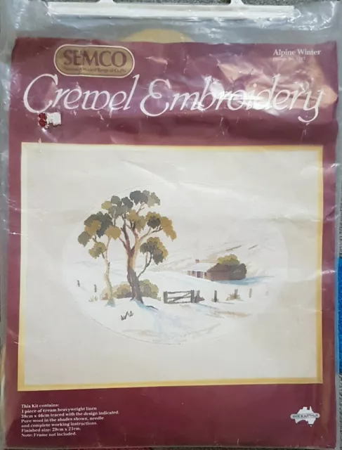 Crewel Embroidery Alpine Winter Semco 1247 2