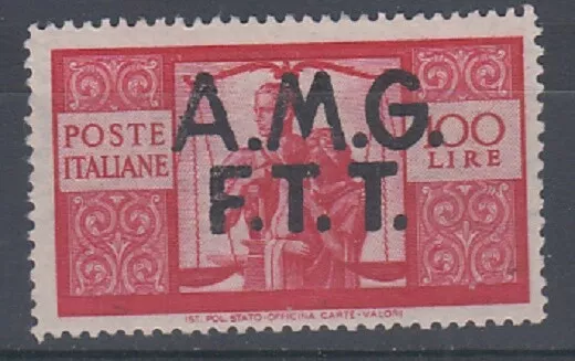 Trieste Zone A 1947 , 100L Carmine . MH SG 17 . Cat £70