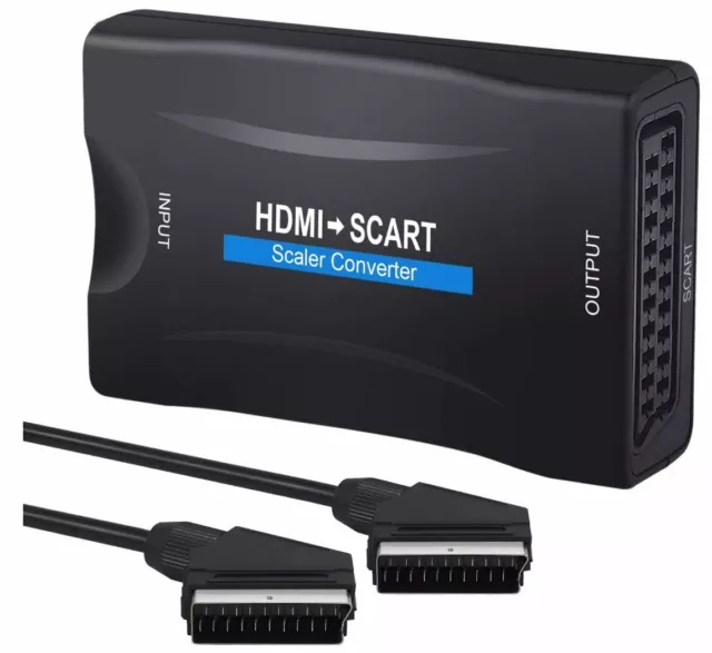 1080P convertisseur HDMI vers SCART composite vidéo HD stéréo adaptateur audio avec 1,5M
