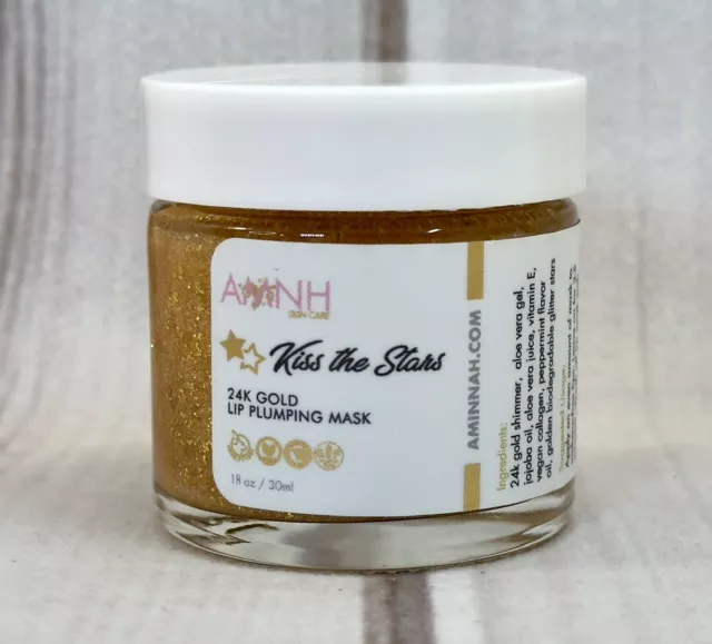 NEW AMNH Kiss the Stars 24K Gold Lip Plumping Mask - Full Size 1 fl oz/ 30 ml