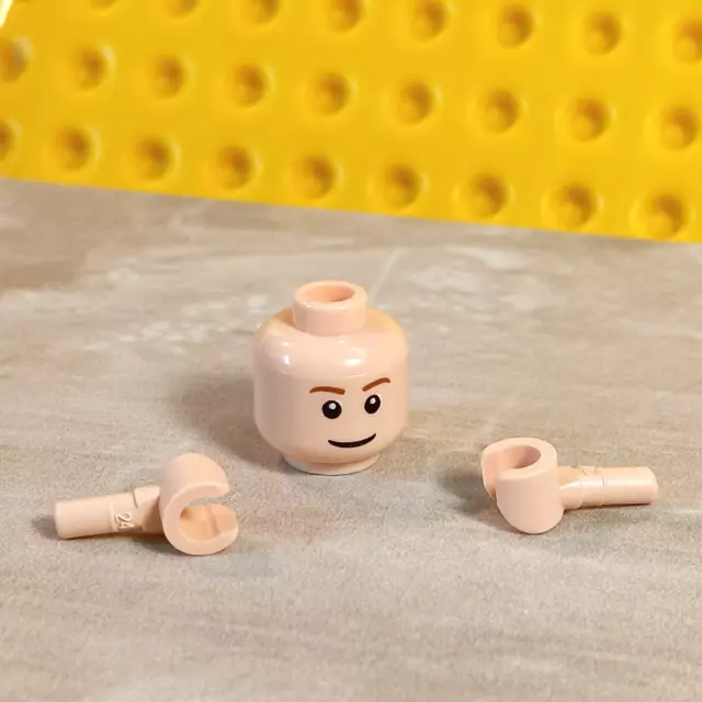 LEGO Star Wars Flesh Head Light Nougat Young Boy Kid Toddler Face FREE HANDS