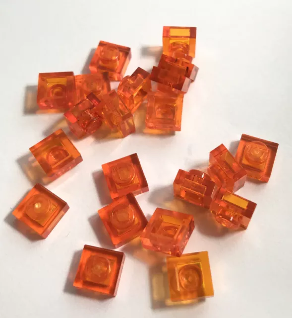 20 x LEGO Piastra Arancione Trasparente 1x1, Parte 3024 - ottime condizioni usato