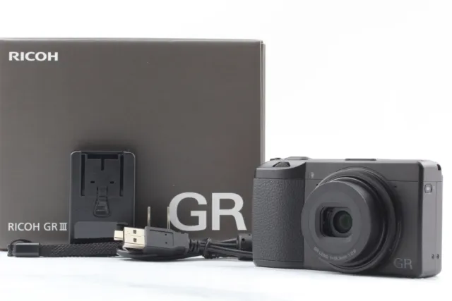 454 shots【 Top MINT /w BOX 】RICOH GR III 24.2 MP Digital Camera BLACK From JAPAN