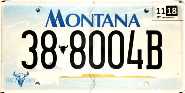 Montana 2000 License Plate USA 388004B Originalbild
