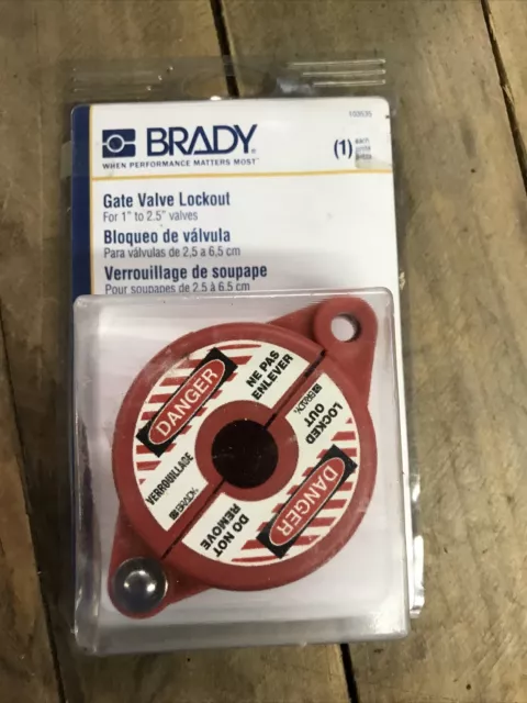 Brady 10335 Gate Valve Lockout