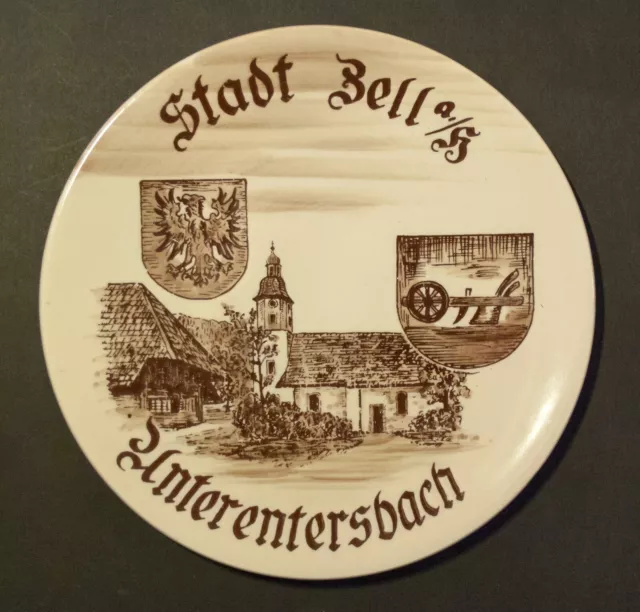 Wand-/Dekoteller Zell a.H. Unter-Entersbach mit Bundeswehr Manöver Widmung 1981