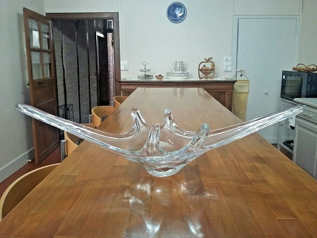 CENTRE DE TABLE Belle Coupe en verre Années 70 vintage intacte EUR 32