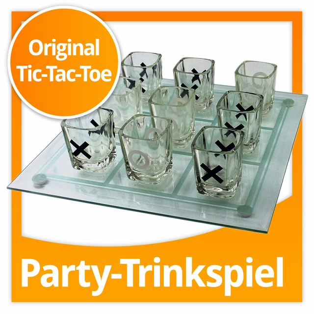 TRINKSPIEL XXO PARTYSPIEL Schnaps Saufspiel Tic-Tac-Toe Party