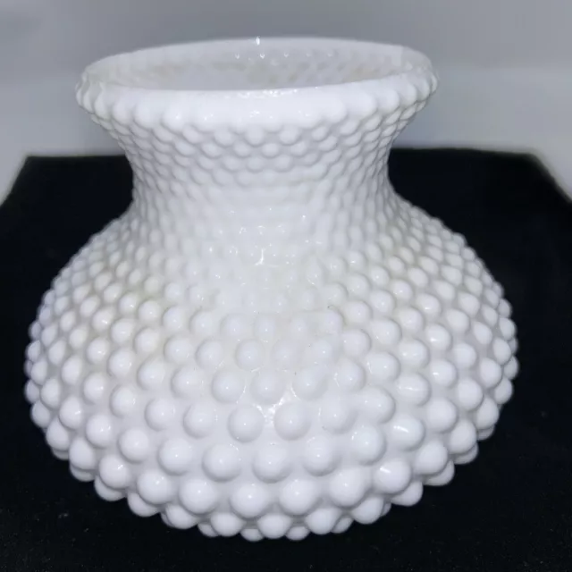 Vintage Milk Glass Hob Nail Quilted Pattern Small 5” Tall Lamp Globe Shade Box37