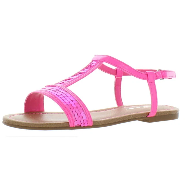 Nina Girls Jenelle Pink Strap Sandals Shoes 6 Medium (B,M) Big Kid  1796
