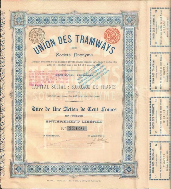 Union Des Tramways (Belgique) (F)