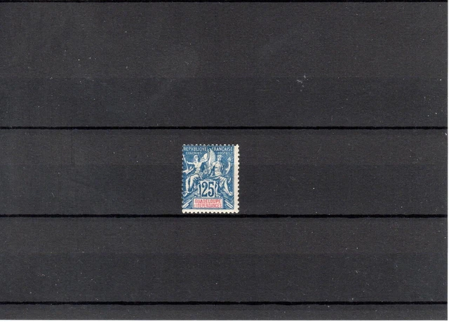 Timbre Guadeloupe France Colonie 1900 N°43 Neuf* Mh