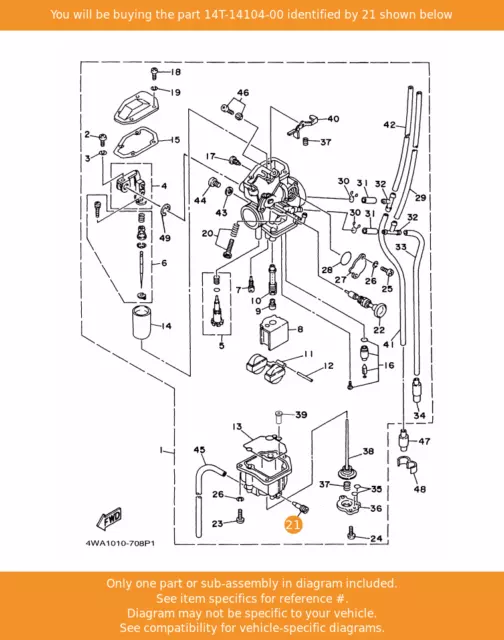 YAMAHA Air Screw Set, 14T-14104-00 OEM XTZ660 Jog XTZ660TENERE CX CW50 EW50 YG50