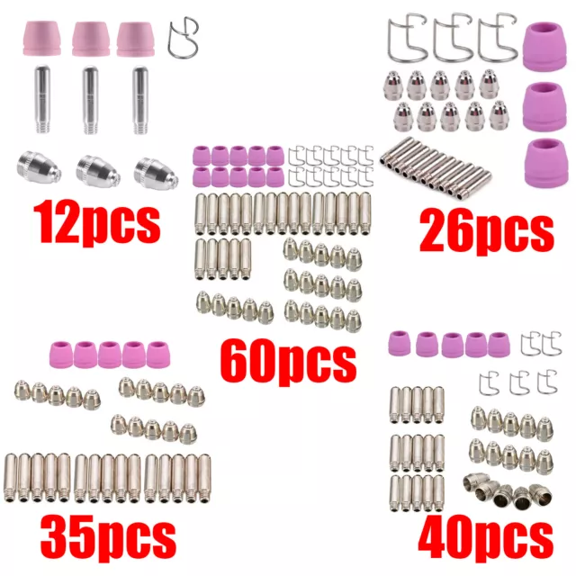 Sets for AG-60 SG-55 Plasma Cutter Torch Consumables Electrode Tips Shield Guide