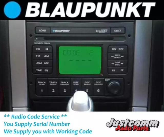 Holden Commodore VZ SV6 Blaupunkt CD Player Pin Code Service