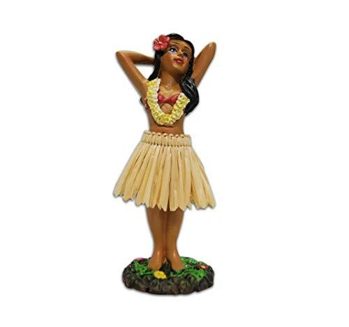 Hula Girl Posing Mini Dashboard Doll 4.4 Pulgadas