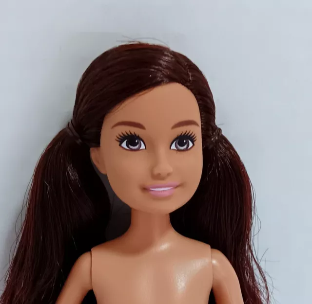 Barbie Team Stacie Doll Nude Dark Brown Hair Ponytails Mattel Hard to Find