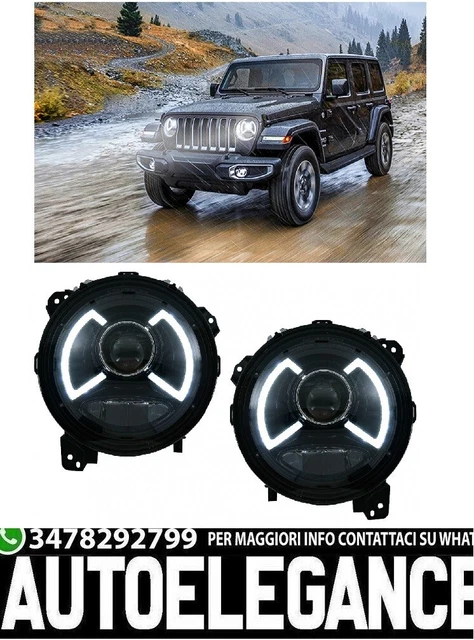 Luce LED Posteriore Per Jeep Wrangler JL 2018-2023 - Nero, Impermeabile IP67