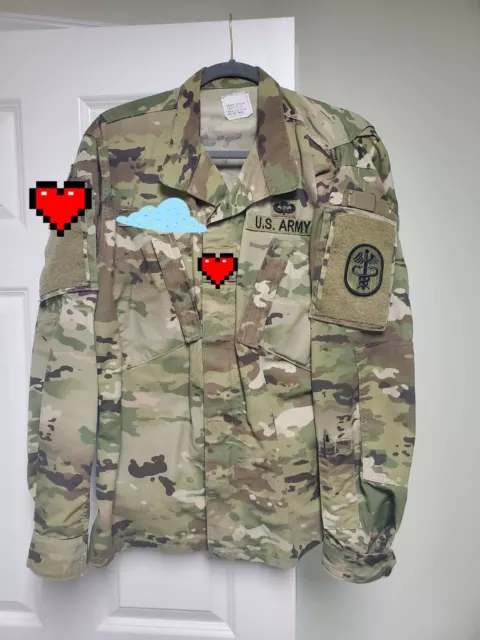 US Army Camo OCP Combat Uniform ACU Multicam Blouse Coat MEDIUM REGULAR See Labe