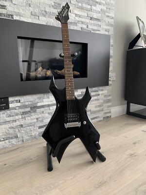 2001 BC RICH Bronze Warlock Electric Guitar Black Stranger Things Eddie
