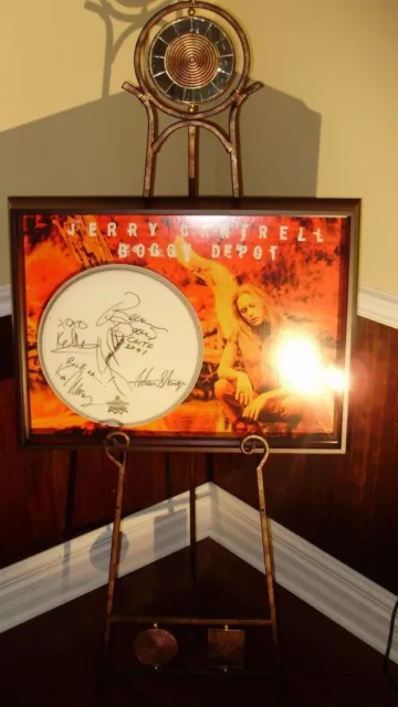 Jerry Cantrell 2001 Tour Poster Signed / Autographed Drumhead - Alice In Chains!