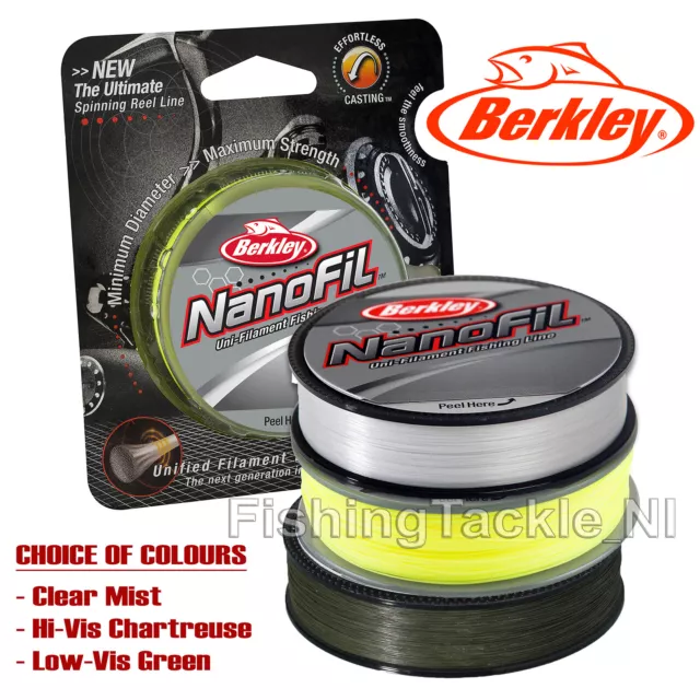 Berkley NanoFil - Next Gen Dyneema Uni-Filament Fishing Line - Super Smooth Cast