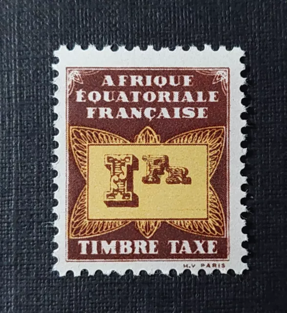 colonie Française Afrique équatoriale AEF 1937 timbre taxe n 9 neuf luxe **