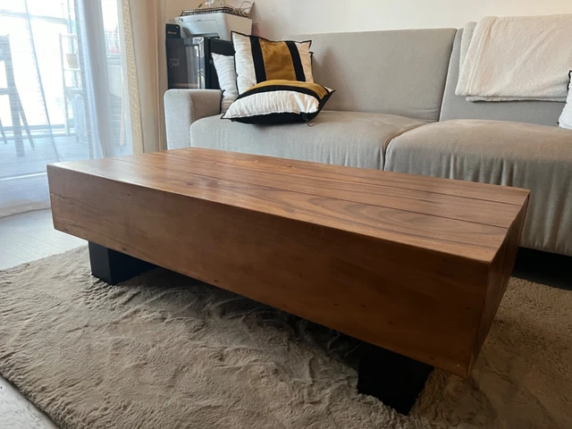 TABLE BASSE POUTRE bois suar Maisons du Monde EUR 250,00 - PicClick FR